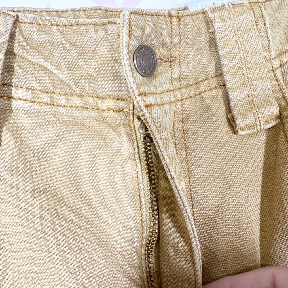 NEW Free People We The Free Chill Vibes Dropped Wide Leg Khaki Scout Jeans 26 - Picture 12 of 14